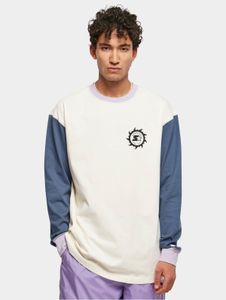 Sweat-shirt oversize confortable STARTER pour homme, 240 g/m², en coton, blanc/bleu