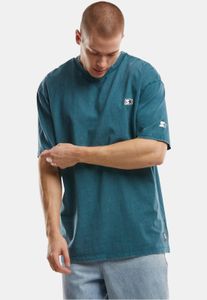 modernes STARTER Herren T-Shirt Reißverschluss 240 g/m² mit Baumwolle Blau