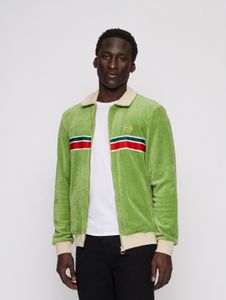 funktionale Sergio Tacchini Herren Jacke Reißverschluss mit Baumwolle Grün