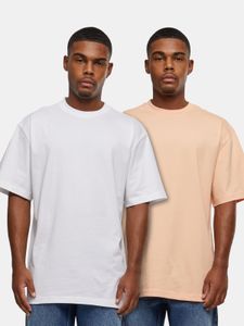 bequemes Urban Classics Herren T-Shirt 180 g/m² mit Baumwolle Beige/Weiß