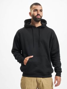 bequemer URBAN CLASSICS Herren Hoodie Kordelzug Rippstrick 380 g/m² mit Baumwolle Schwarz