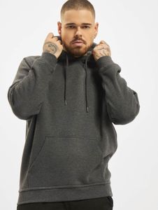 Sudadera con capucha cómoda para hombre de URBAN CLASSICS con cordón ajustable, tejido de punto acanalado, 380 g/m² de algodón, color antracita.