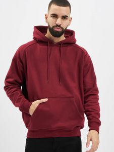 bequemer URBAN CLASSICS Herren Hoodie Kordelzug Rippstrick 380 g/m² mit Baumwolle Rot