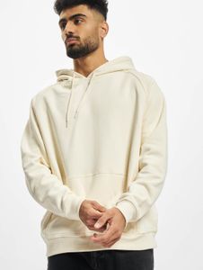 Comoda felpa con cappuccio da uomo URBAN CLASSICS con coulisse, lavorazione a coste, 380 g/m² di cotone, ecru-bianco