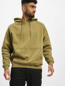 lässiger URBAN CLASSICS Herren Hoodie Kordelzug Rippstrick 380 g/m² mit Baumwolle Oliv-Grün