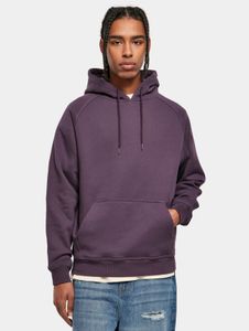 Sudadera con capucha para hombre de Casual Urban Classics con puños y capucha acanalados, 380 g/m² de algodón, color morado.
