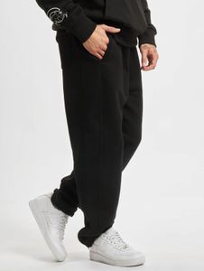 Pantalon homme URBAN CLASSICS confortable, avec poches, ourlets côtelés, coton 380 g/m², noir