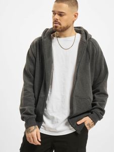 lässiger URBAN CLASSICS Herren Hoodie Kordelzug Reißverschluss 380 g/m² mit Baumwolle Anthrazit