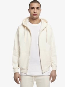 Soft URBAN CLASSICS men's hoodie with drawstring and zipper, 380 g/m², cotton, ecru-white