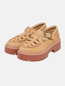 modern Timberland women's boots beige