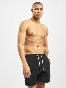 lässige Urban Classics Herren Shorts Kordelzug Reißverschluss 120 g/m² Schwarz