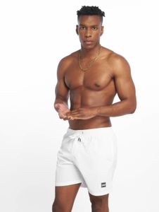 Pantalones cómodos de Urban Classics para hombre con cordón ajustable y cremallera, 120 g/m², blancos.