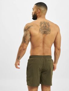 bequeme Urban Classics Herren Shorts Kordelzug Reißverschluss 120 g/m² Oliv-Grün