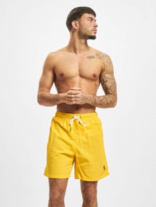 lässige Urban Classics Herren Shorts Kordelzug Reißverschluss 120 g/m² Gelb