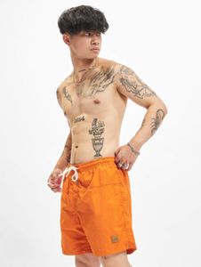 bequeme Urban Classics Herren Shorts Kordelzug Reißverschluss 120 g/m² Orange