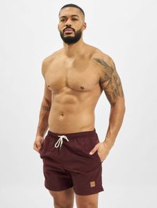Short homme Urban Classics confortable avec cordon de serrage et fermeture éclair, 120 g/m², rouge bordeaux