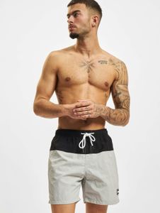 moderne Urban Classics Herren Hose Kordelzug Reißverschluss 120 g/m² Grau/Schwarz