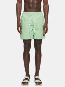 sommerliche Urban Classics Herren Shorts Kordelzug Reißverschluss 120 g/m² Pastell-Grün