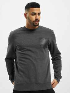 bequemes Urban Classics Herren Sweatshirt Rippstrick 240 g/m² mit Baumwolle Grau