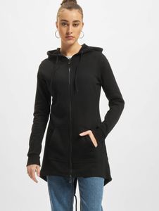 Sweat à capuche femme Urban Classics confortable, avec cordon de serrage et poches, 300 g/m² coton, noir