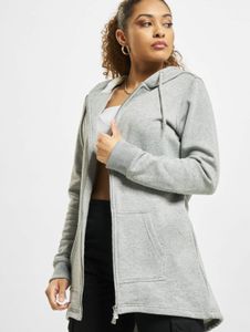Soft URBAN CLASSICS women's hoodie with drawstring and pockets, 300 g/m² cotton, grey