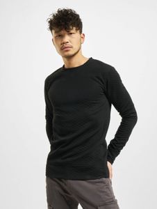 lässiges Urban Classics Herren Sweatshirt Rippstrick gesteppt 260 g/m² Schwarz