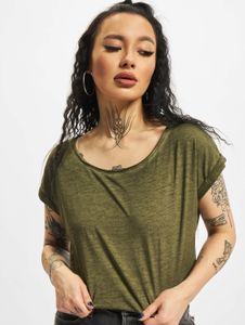 bequemes Urban Classics Damen T-Shirt 140 g/m² mit Baumwolle Khaki