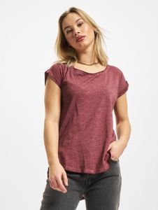bequemes Urban Classics Damen T-Shirt 140 g/m² mit Baumwolle Rot