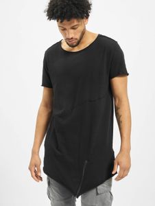 lässiges Urban Classics Herren T-Shirt Reißverschluss 140 g/m² mit Baumwolle Schwarz