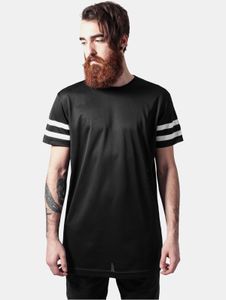 bequemes Urban Classics Herren T-Shirt gesteppt Mesh 130 g/m² Schwarz/Weiß