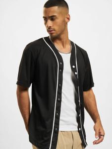 lässiges URBAN CLASSICS Herren Polo-Shirt Mesh 170 g/m² Schwarz/Weiß
