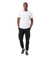Bequeme URBAN CLASSICS Herren Cargo Jogginghose mit elastischem Bund und Cargo-Taschen Schwarz