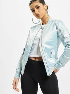 lässige Urban Classics Damen Jacke Stretch Taschen 160 g/m² Hell-Blau