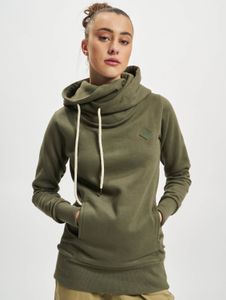 weicher Urban Classics Damen Hoodie Taschen Kapuze 300 g/m² mit Baumwolle Khaki