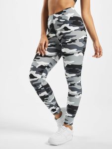 Modern Urban Classics women's trousers stretch rib knit 170 g/m² camouflage