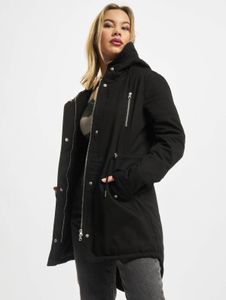 Functional URBAN CLASSICS women's jacket with stretch hood, 240 g/m² cotton, black