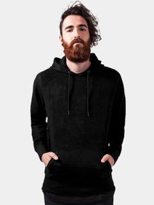 Casual Urban Classics Men's Hoodie, Stretch, Large Hood, Pockets, Black