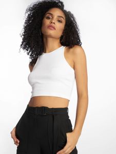lässiges Urban Classics Damen T-Shirt Stretch Rippstrick 180 g/m² mit Baumwolle Weiß