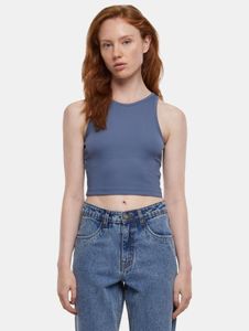 T-shirt stretch sport Urban Classics pour femme, 180 g/m², 100 % coton, bleu
