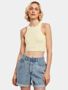 bequemes Urban Classics Damen T-Shirt Stretch 180 g/m² mit Baumwolle Pastell-Gelb
