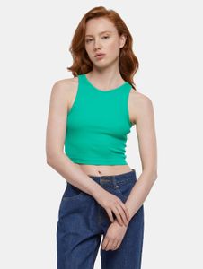 bequemes Urban Classics Damen T-Shirt Stretch 180 g/m² mit Baumwolle Grün