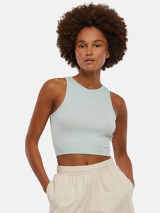 bequemes Urban Classics Damen T-Shirt Stretch 180 g/m² mit Baumwolle Pastell-Grün