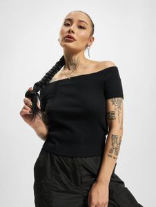 modernes Urban Classics Damen T-Shirt Stretch 180 g/m² mit Baumwolle Schwarz