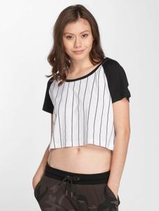 sportliches Urban Classics Damen T-Shirt 140 g/m² mit Baumwolle Weiß/Schwarz