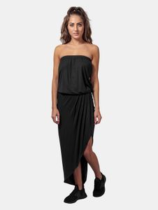 leichtes Urban Classics Damen Kleid Stretch 170 g/m² Schwarz