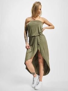 modisches Urban Classics Damen Kleid Stretch 170 g/m² Khaki
