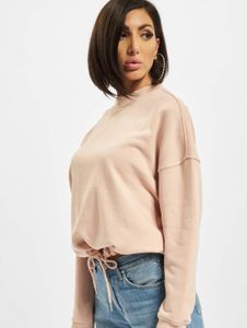 bequemes Urban Classics Damen Sweatshirt Oversize 300 g/m² mit Baumwolle Rosa