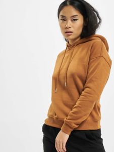 Sweat à capuche pour femme Modern Urban Classics, marron, avec cordon de serrage et poignets côtelés, 300 g/m² de coton.