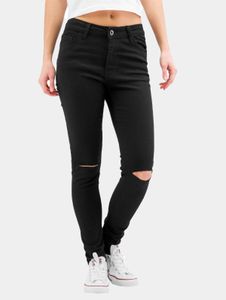 lässige Urban Classics Damen Jeans Stretch 300 g/m² mit Baumwolle Schwarz