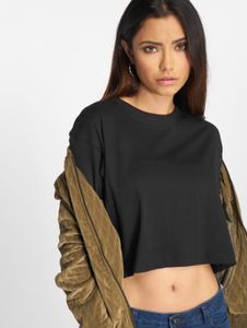 lässiges Urban Classics Damen T-Shirt Oversize 140 g/m² mit Baumwolle Schwarz
